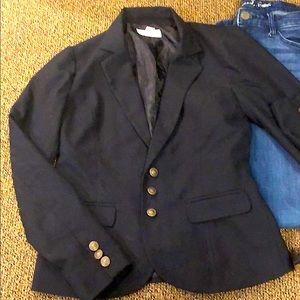 Navy Blue Forever 21 Blazer with Bronze Buttons